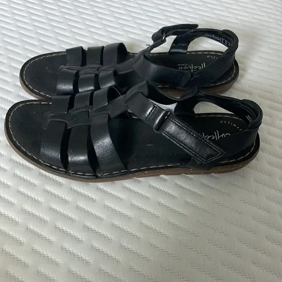 CLARKS COLLECTION BLACK LEATHER - Picture 3 of 9